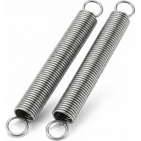 2 Pieces Traction Spring, 150mm Free Length, 304 Stainless Steel, Wire Diameter 2mm, Outer Diameter 18mm (1/5)
