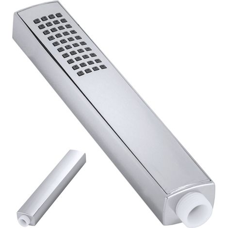 Pommeau de Douche Rectangulaire Chromé Argenté Salle de Bain CAROS 1 pc (1/4)