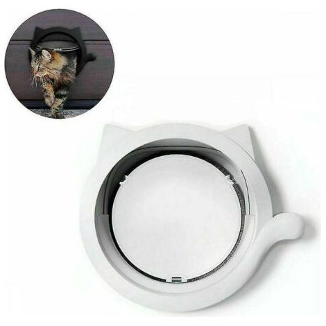Chatière Chat Flip, Chatière Chien Chatière Blanc Hole,de dyk.Trywise (1/4)