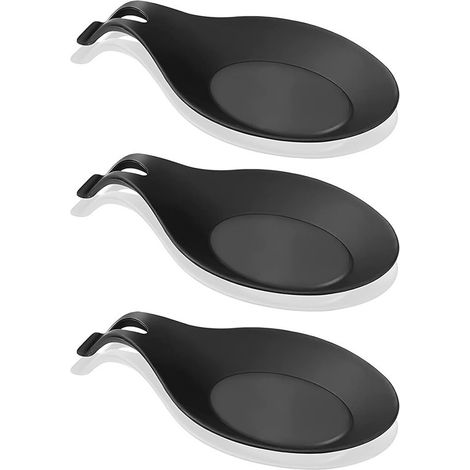 Set mit 3 hitzebeständigen Silikon Löffelhaltern für Küche, multifunktional und praktisch für Zuhause und Esszimmer (1/5)