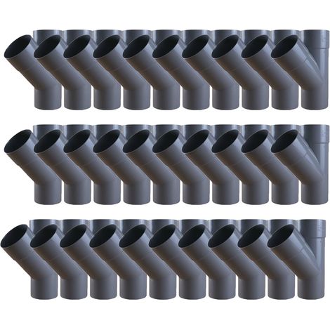 30 culottes PVC 45° Mâle Femelle Ø100 - First Plast (1/5)