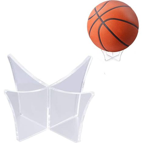 Support pour Ballon,Présentoir de Football Acrylique Support de Ballon de Rugby Clair Vitrine de Balle de Sport pour Ecole à la Maison 12126.4CM (1/5)