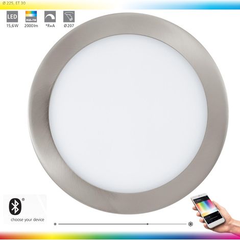 EGLO 33317 Spot LED en saillie Crosslink FUEVA-C nickel mat Ø:22,5cm dimmable 2700-6500K avec fonction Connect (1/5)