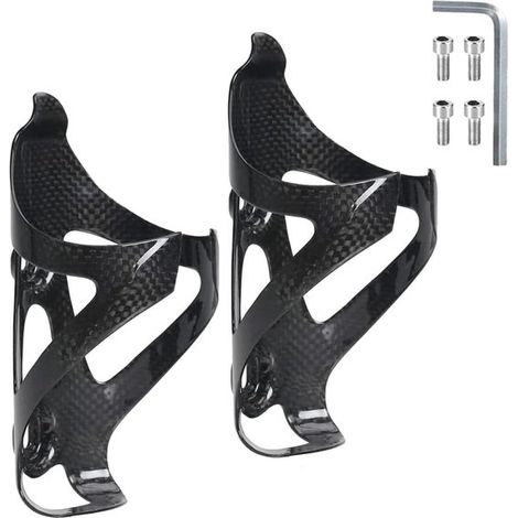 Porte-bidon léger en carbone pour vélo - Accessoire vélo robuste et durable - Lot de 2 (1/5)