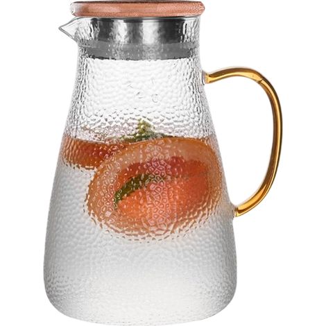 Gourde en verre à motif martelé créatif, résistante aux hautes températures, pour eau froide. Tasse ménagère. (1/5)
