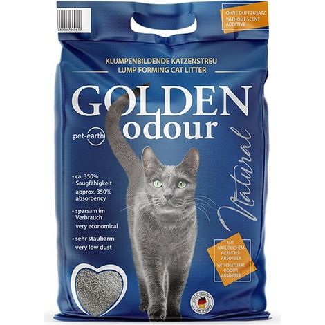 Litière pour chat en bentonite Golden Odor 7 kg (1/4)