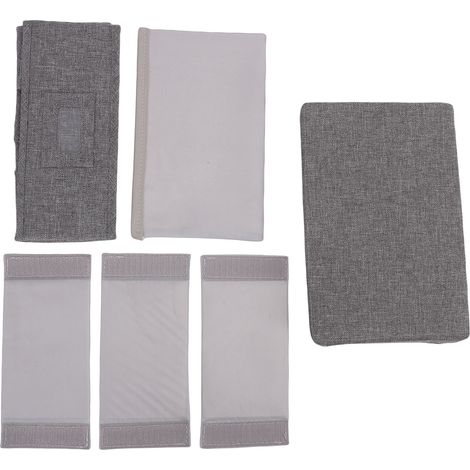 Boîte de Rangement Fiches Index PP avec 4 Séparateurs Amovibles et Couvercle, Organiseur Pliable pour Cartes Flash et Visites, 23x15cm (1/5)