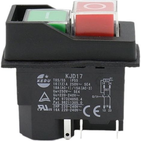 KJD17 220V 5 Broches éLectromagnéTiques à Bouton-Poussoir pour Outils de Jardin (1/5)