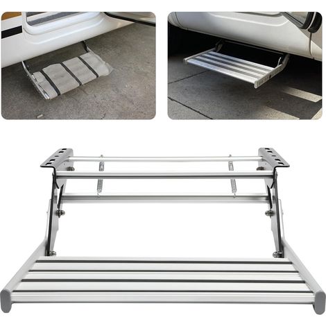 Wohnmobiltrittstufen Mover für Wohnwagen, Aluminiumlegierung klappbare einzelne Stufe Trittstufen Wohnwagen Trittstufe, Anti-Rutsch, Für Wohnmobile Reiseanhänger LKW