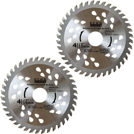 lame pour meuleuse d'angle 115 mm 125 mm, alésage 22,23 mm, 40 dents, coupe fine bois (1/4)
