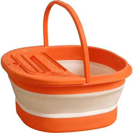 de trempage pliable pour les pieds, bassin de bain pieds portable, seau massage pliable avec un design confortable, trempage légère, accessoire spa à domicile, parfait les voyages