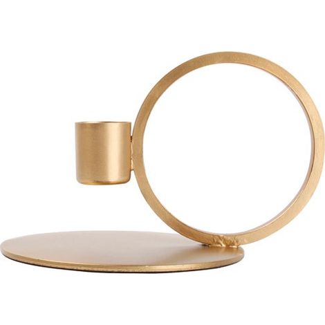 Portacandela in metallo oro da 9 cm - Pillar - Collezione Sp