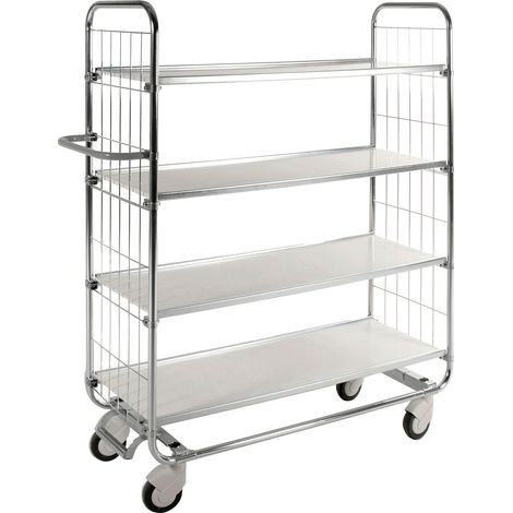 Kongamek Bordwagen verzinkt mit 4 laminierten Böden 1200x425mm und Bremse