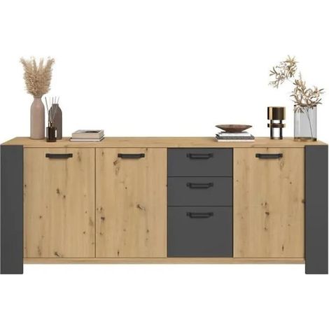 Parisot Buffet Loft Grau Ombre im modernen Industrie-Stil