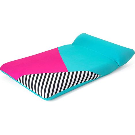 Bestway – Matelas gonflable de piscine 1 place – Vinyle résistant 0,30 mm – Dimensions 106 x 106 x 45 cm – Avec 2 porte-boissons et poignées (1/10)