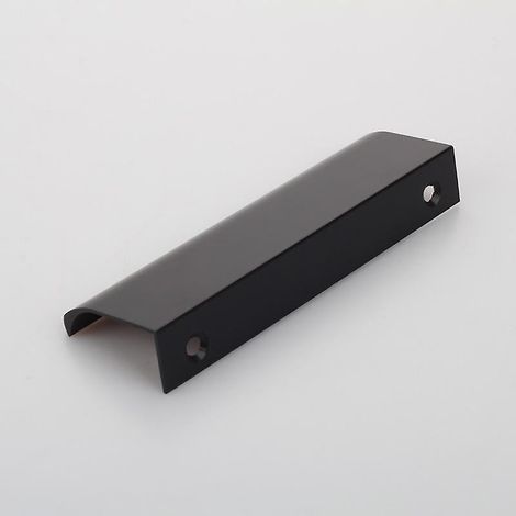 Poignée de tiroir de meuble de cuisine incurvée, bouton de traction noir invisible dissimulé (1/5)