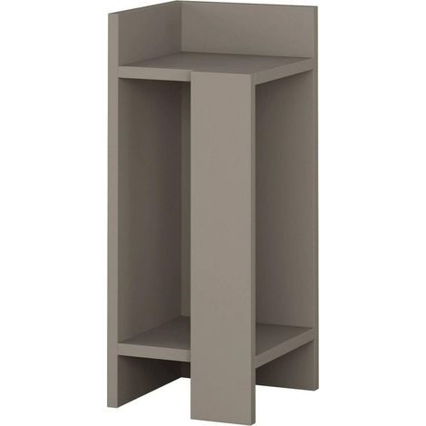 Chevet Celestia, Commode Basse, Table de Nuit, Étagère de Chevet, 25x27h60 cm, Tourterelle (1/4)