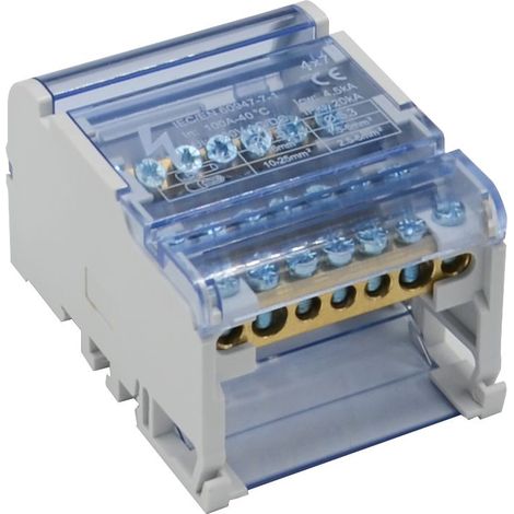 ETTROIT Ripartitore modulare 4 poli (4x7 uscite) 28 fori 125A per quadro elettrico - DB1200407