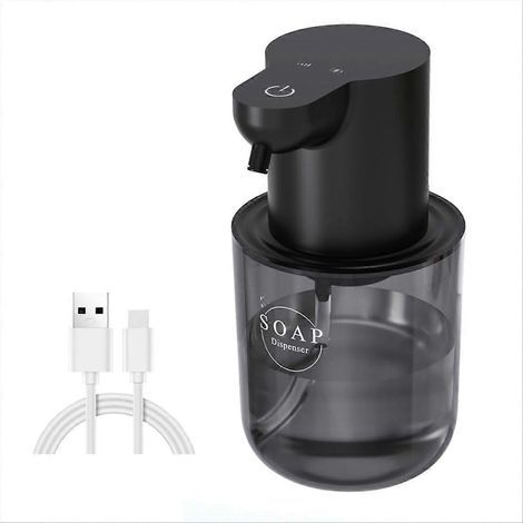 Distributeur automatique de savon moussant, réglable sur 4 niveaux, sans contact, distributeur de savon moussant rechargeable mural de 400 ml (1/5)