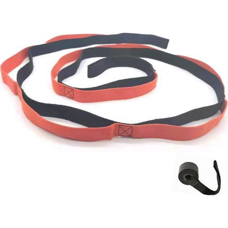 Yoga-Stretchband – Elastisches Band mit Ringen – Für Rehabilitation und Dehnung – 1 Stück (1/5)