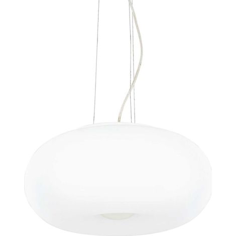 Ideal Lux Ulisse - Lámpara colgante de techo con 3 luces, pequeña esfera blanca, E27