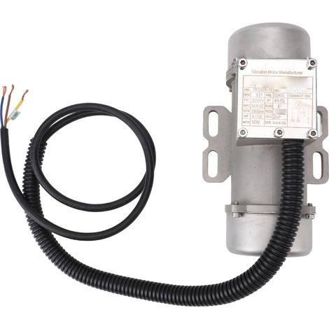 Moteur de vibration pour béton, acier inoxydable, 220 V, 3 000 tr/min, IP65, monophasé, asynchrone, pour table vibrante à sable, 50 W, 55 kg, 0,175 A (1/5)