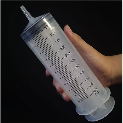 Seringue 500 Ml, pompe réutilisable de grande capacité, mesure avec Tube d'encre d'alimentation de 1m (1/2)