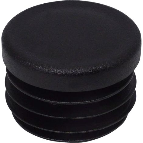 Lot de 40 Bouchon Tube Rond 28mm Plastique Noir RAL 9005 Pour Clôture Mobilier Industrie (1/5)
