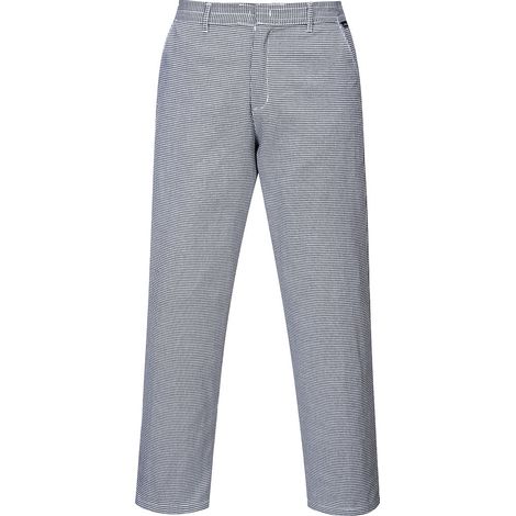 Pantalón de chef Harrow ajuste ceñido Unisex PORTWEST S068 XXXL Negro / Blanco