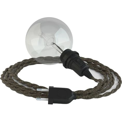 Lampe suspension Creative Cables tn04 câble lin naturel 5 m (1/3)