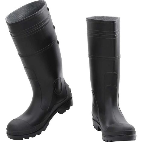 vidaXL Botas de agua negro número 43 PVC (1/2)