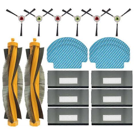 Accessoires pour aspirateurs Ecovacs Deebot M80 / M80 Pro DT85 DT83 DM81 DM85 : brosse latérale principale, filtre HEPA, chiffon de nettoyage