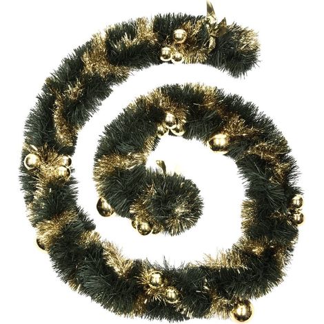 Weihnachtsgirlande grün Kugeln gold D10 x 270cm - Atmosphera créateur d'intérieur