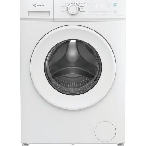 Indesit – Lave-linge frontal 7kg – Classe A – Vitesse d'essorage 1200 trs/min – Niveau sonore 76 dB – Départ différé