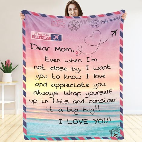 Couverture Pour Grand-Mère - Flanelle 100 % - 127 x 152 cm - Idéale Pour Cadeau D'Anniversaire, Noël Ou Fête Des Mères - 1 Pièce (1/5)