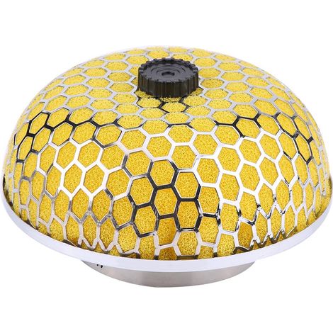 Ortviai Filtre à air haute performance pour admission moteur – Mousses en coton microfiltrant, jaune, diamètre 76 mm