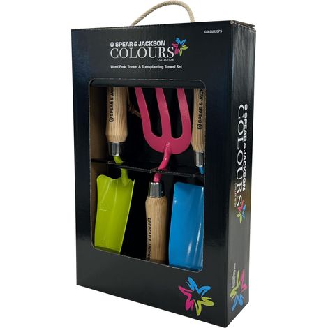 Houe, fourche et transplantoir de couleurs (1/4)