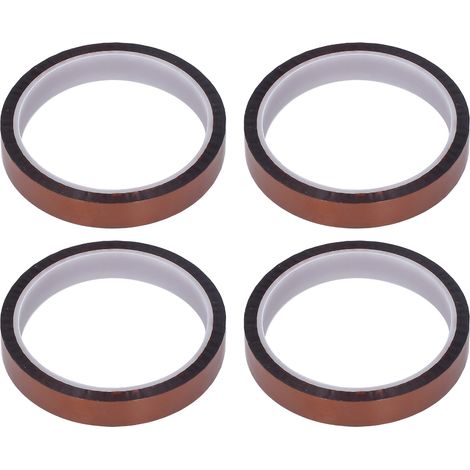 Lot de 4 rubans adhésifs antistatiques en polyimide résistant aux hautes températures, largeur 15 mm / 0,6 po (1/5)