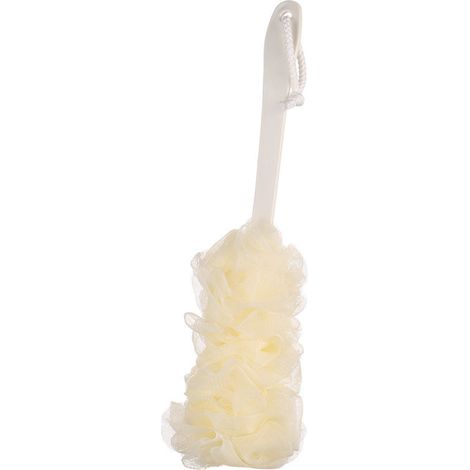 Bâton de luffa, éponge de douche en luffa pour le dos, éponge de bain avec manche, luffa en PE avec filet doux (1/5)