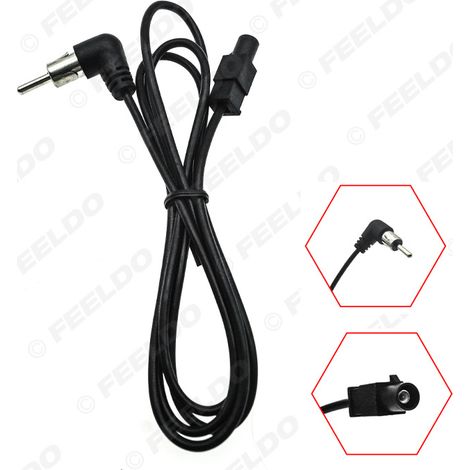 Câble adaptateur coudé de 100 cm compatible avec les antennes radio FM de 1 mètre des véhicules Volkswagen/Ford/GM/Peugeot/Renault