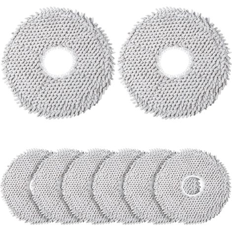 8 Stück Wischtücher für Xiaomi X10+ / X20+ & Dreame L10s Ultra / L10 Ultra / L20 Ultra / L10s Pro Ultra Heat / X40 Ultra Complete Saugroboter, Mikrofaser Nasses Wischpads Zubehör (1/5)
