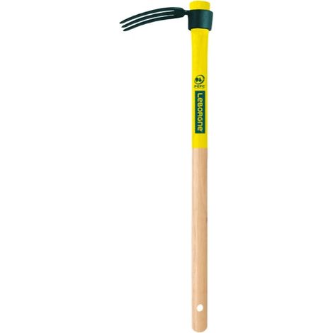 Leborgne – Croc jardin 3 dents 302361 – Manche bois certifié PEFC 50cm – Outil compact pour sols durs et terrains accidentés (1/4)