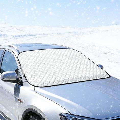 Couverture Pare-Brise Avant Voiture, Hiver, Anti Neige UV Pluie Bâche Pare-Brise Protection, Couverture Voiture, Protège contre Neige, UV et Pluie (1/5)