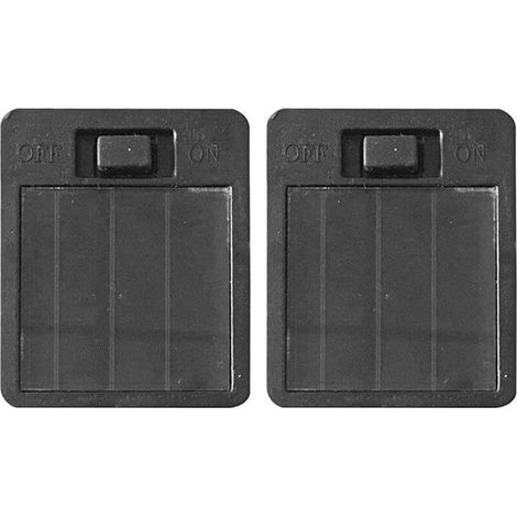 Set mit 2 Ersatz-Solarbatterieboxen für hängende Solarleuchten, schwarz (1/5)