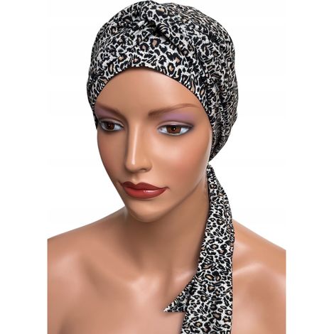 Lara-Leoparden-Turban-Kopftuch, Sommer-Frühling, auch nach der Chemotherapie (1/5)