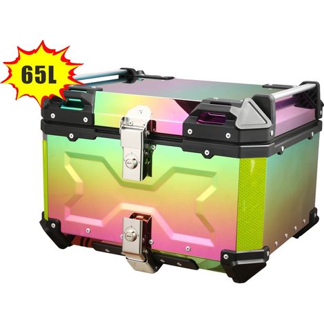Coffre de moto, capacité de 65L, serrure de sécurité, 65L (1/2)