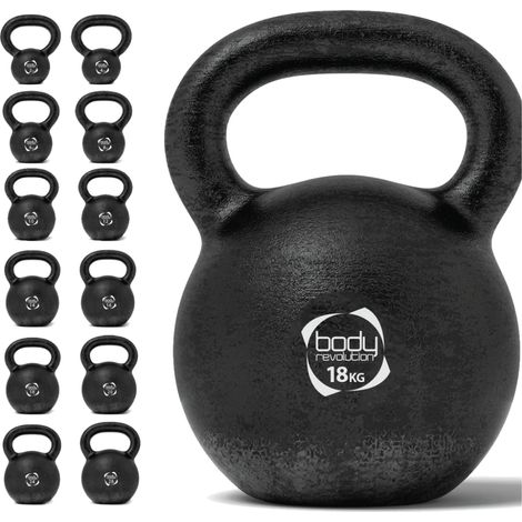 Body Revolution Kettlebell Gusseisen 18kg – Trainingsgewicht