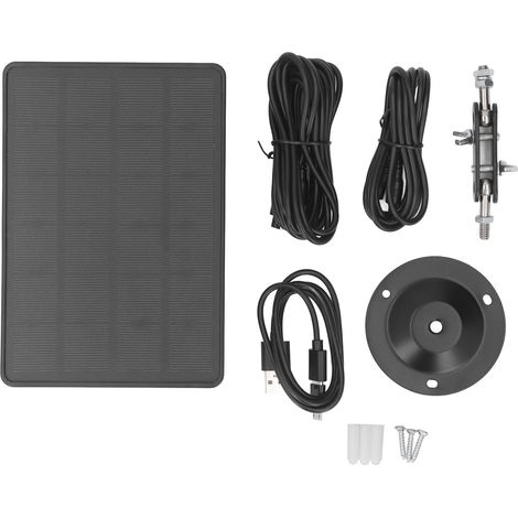 Ortviai Panneau Solaire pour Caméra Blink 3e Gén. XT/XT2, Étanche IP65, Batterie Intégrée 10000 mAh, 4 W, 5 V, Rotatif 360° (1/5)