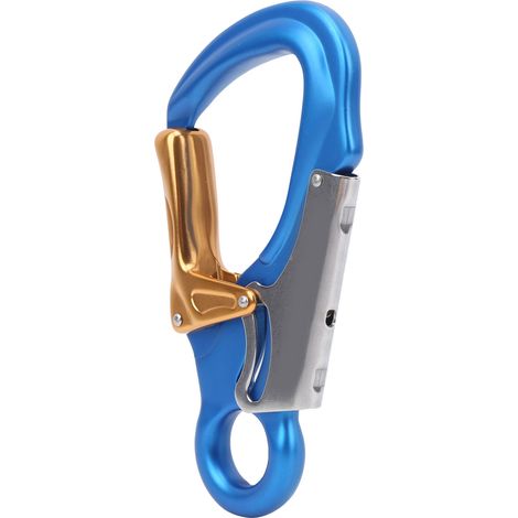 Mousqueton à verrouillage automatique Camnal AutoLock D en aluminium, crochet de verrouillage pour l'escalade d'arbres et de rochers (bleu) (1/5)