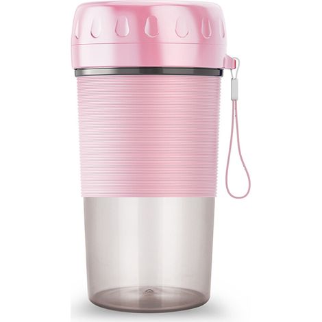 Batidora portátil con vaso para batidos y malteadas, 300 ml, batidora de frutas, vaso extraíble, recargable por USB, ideal para deportes, viajes y actividades al aire libre. (1/5)